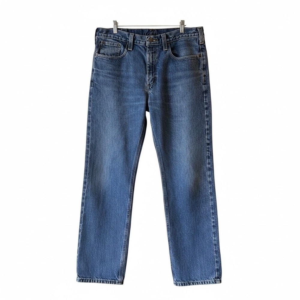 Carhartt Men's Blue Jeans Traditional Fit Size 36x32 RN 14806 100% Cotton